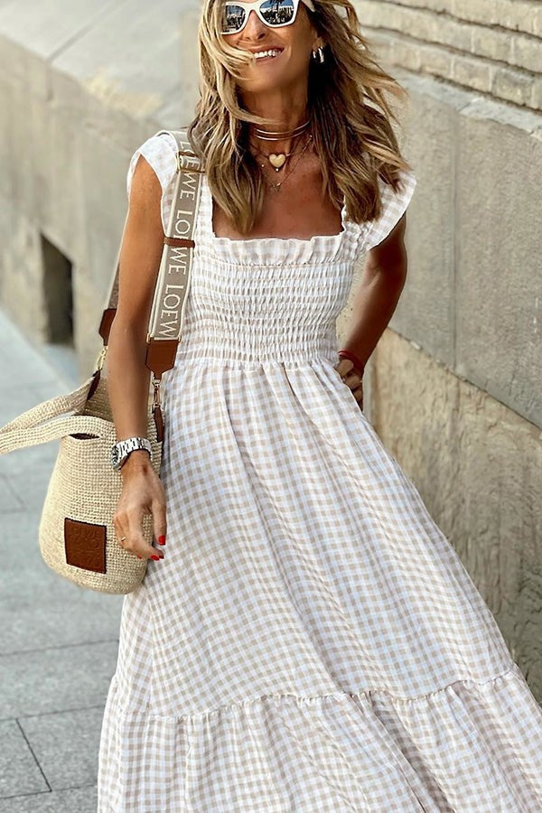 Odessa - Elegant Plaid Summer Dress