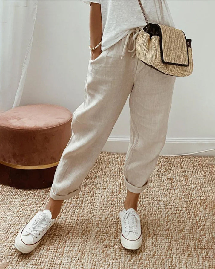 Eden™ - Elegant Linen Ankle Pants