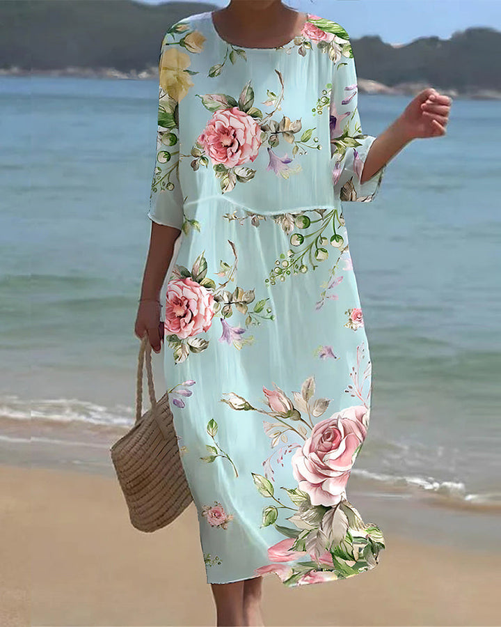 Elodie™ - Elegant Floral Dress