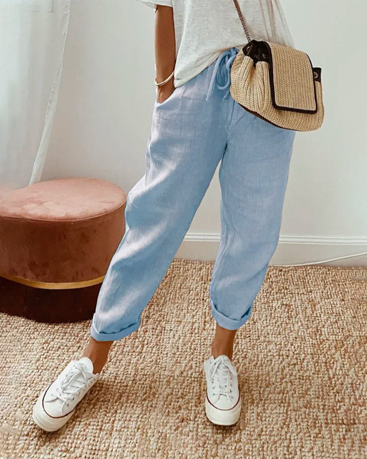 Eden™ - Elegant Linen Ankle Pants