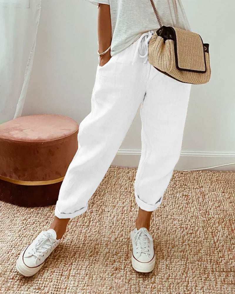 Eden™ - Elegant Linen Ankle Pants