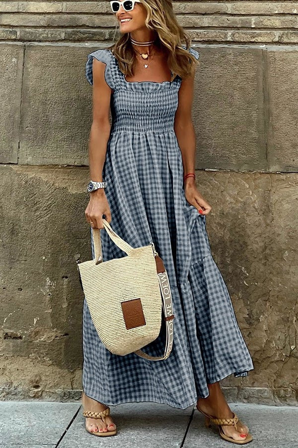 Odessa - Elegant Plaid Summer Dress