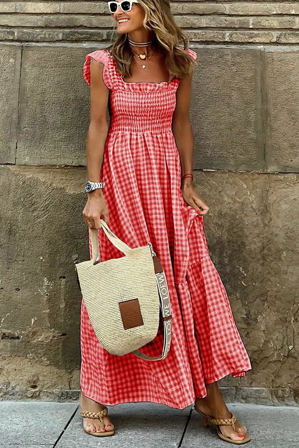 Odessa - Elegant Plaid Summer Dress