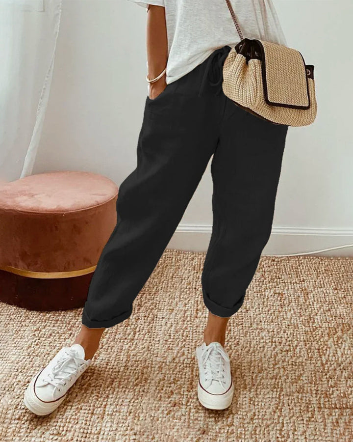 Eden™ - Elegant Linen Ankle Pants