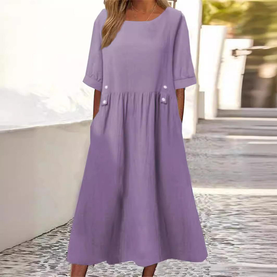 Claire™ - Summer Cotton-Linen Dress