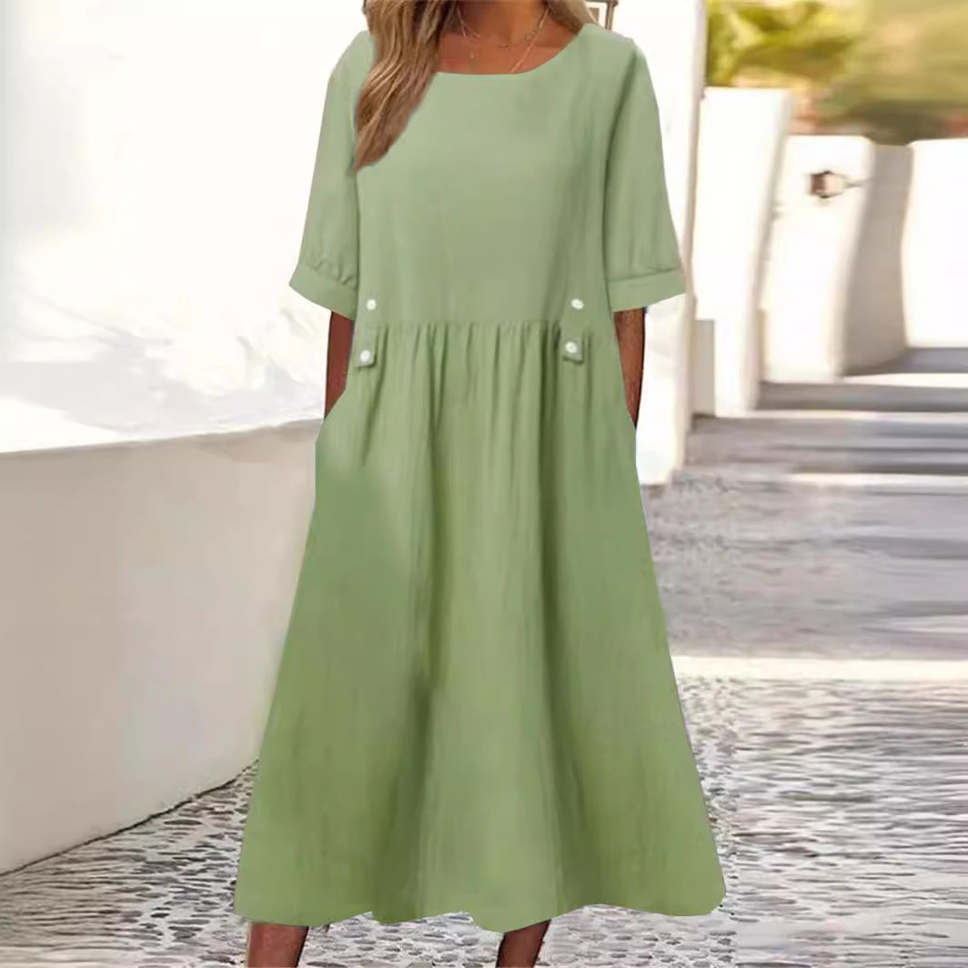 Claire™ - Summer Cotton-Linen Dress