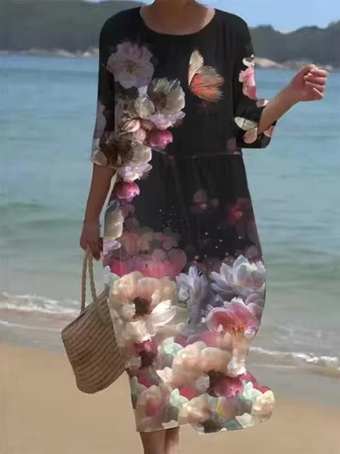 Elodie™ - Elegant Floral Dress