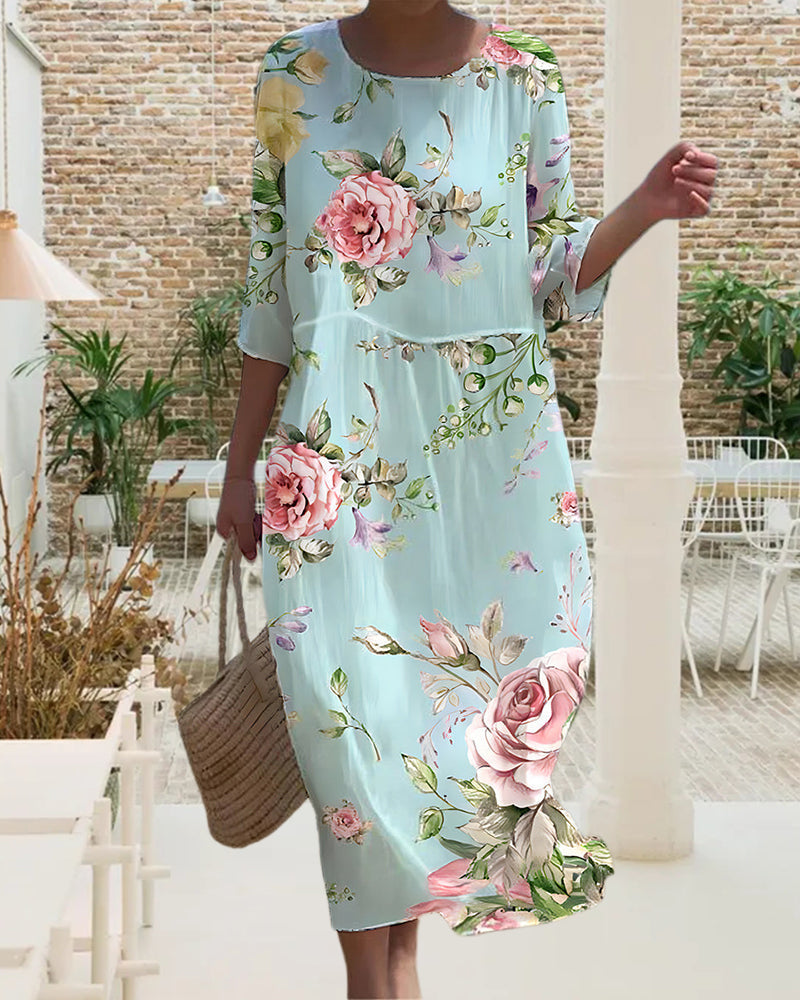 Elodie™ - Elegant Floral Dress