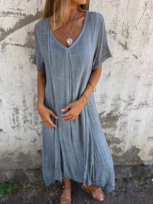 Fiona - V-Neck Midi Dress