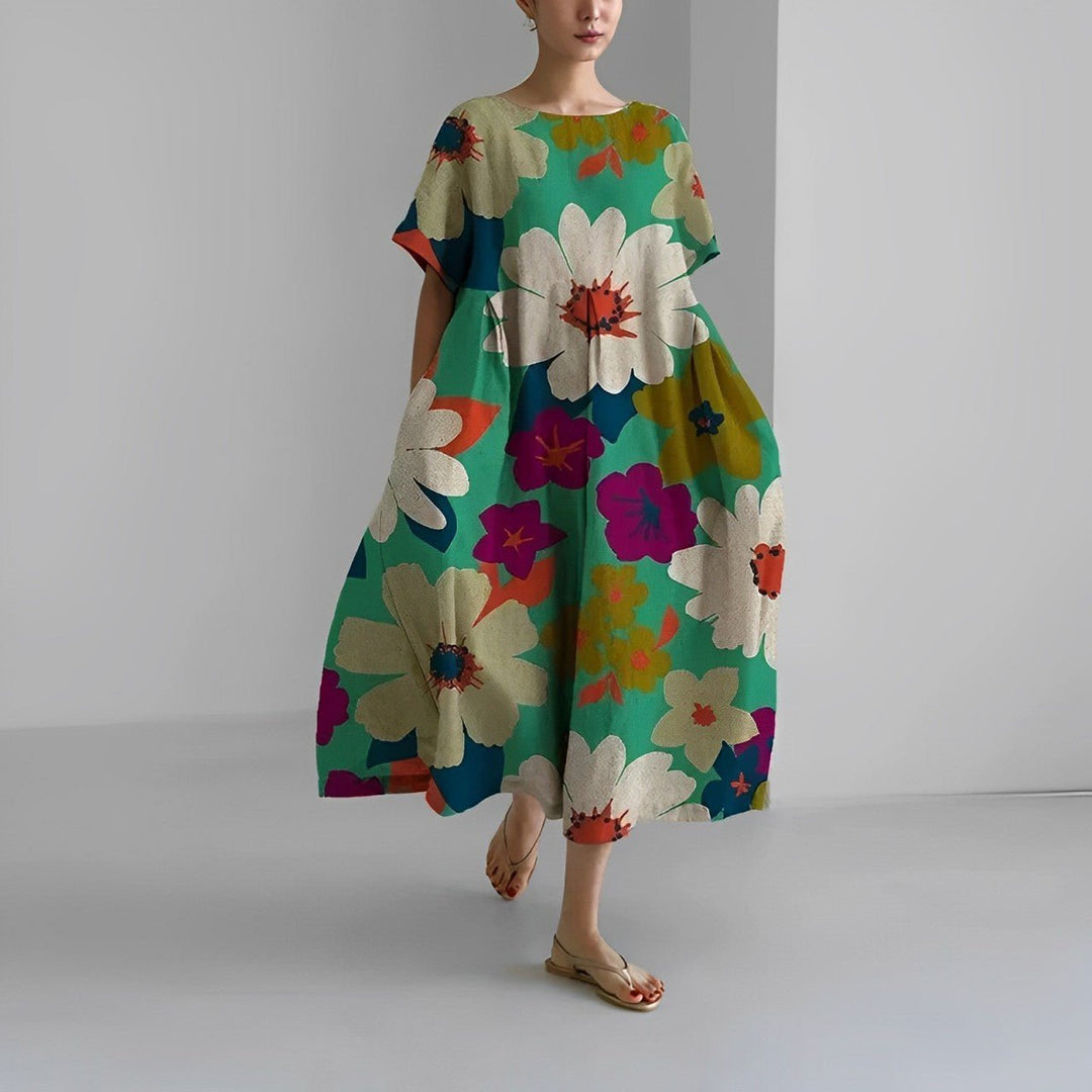 Aurelia - Bohemian Floral Print Dress